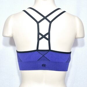 Champion N9753 Seamless Strappy Cami Sports Bra X-SMALL Violet NWT (Dark Purple)
